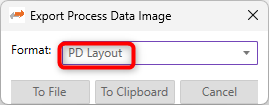 EC-Engineer showing the Export Process Data Image dialog
