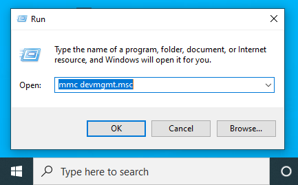 Windows Device Manager showing the network adapter where the RtaccDevice Real-time Ethernet Driver will be installed