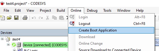 CODESYS PLC autostart.