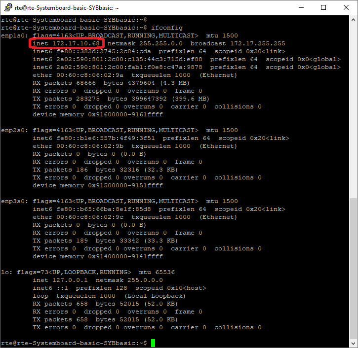 Example network configuration.