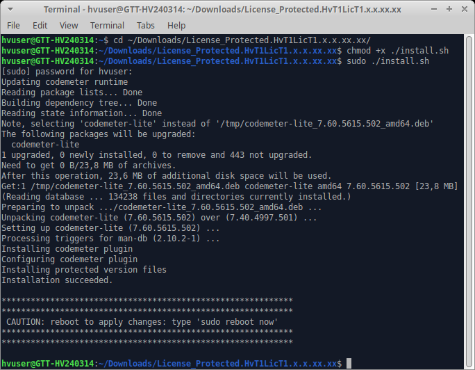 Install RTOSVisor Protected-Package