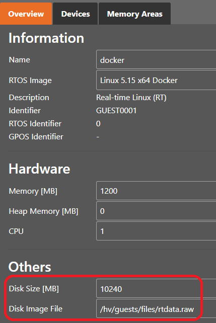 real-time data container.