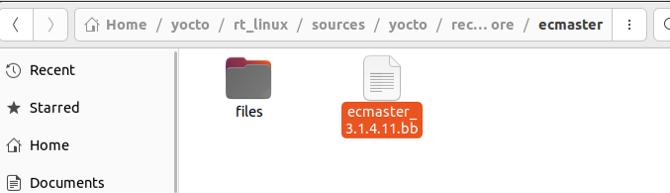 Application Bitbake files.