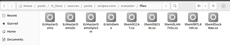 Application master files.