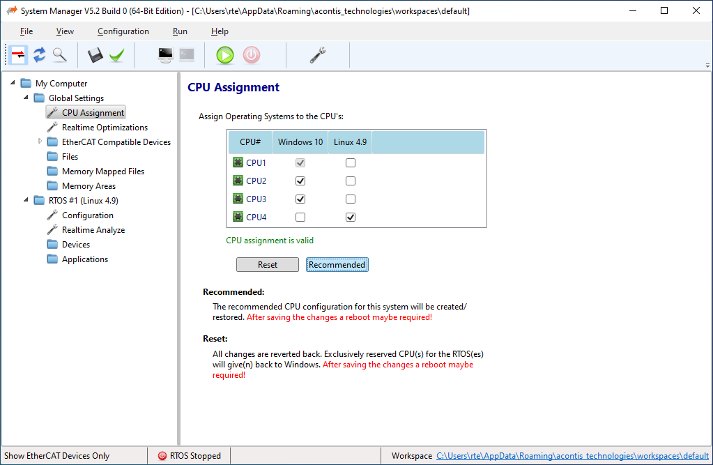 CPU Assignment is now valid.